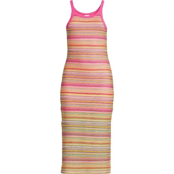 No Boundaries Stripe Tank Dress Pink Multi Color. Size S - Picture 11 of 15